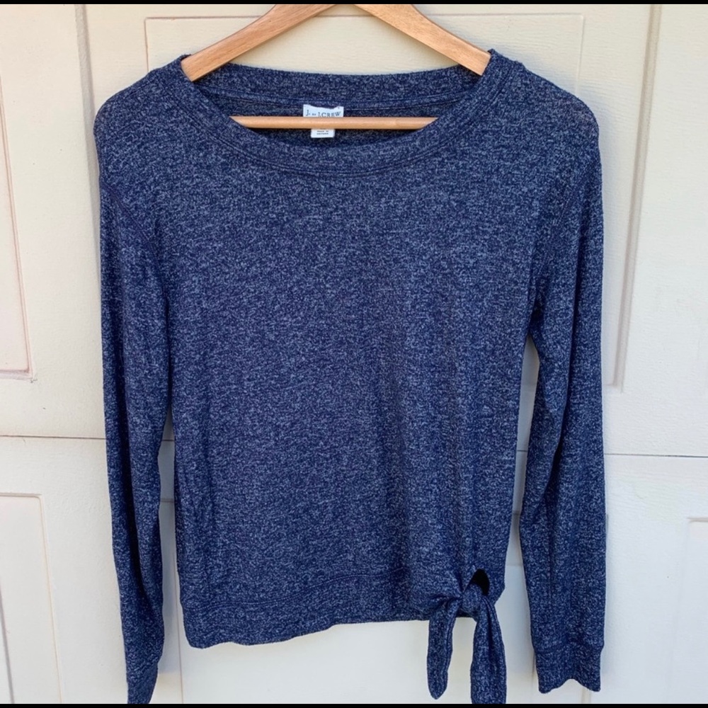 Jcrew factory marled blue size tie LS tee size XS